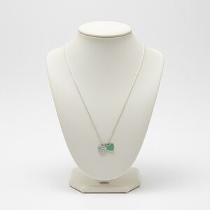 Tiffany Mini Double Heart Tag Pendant Necklace